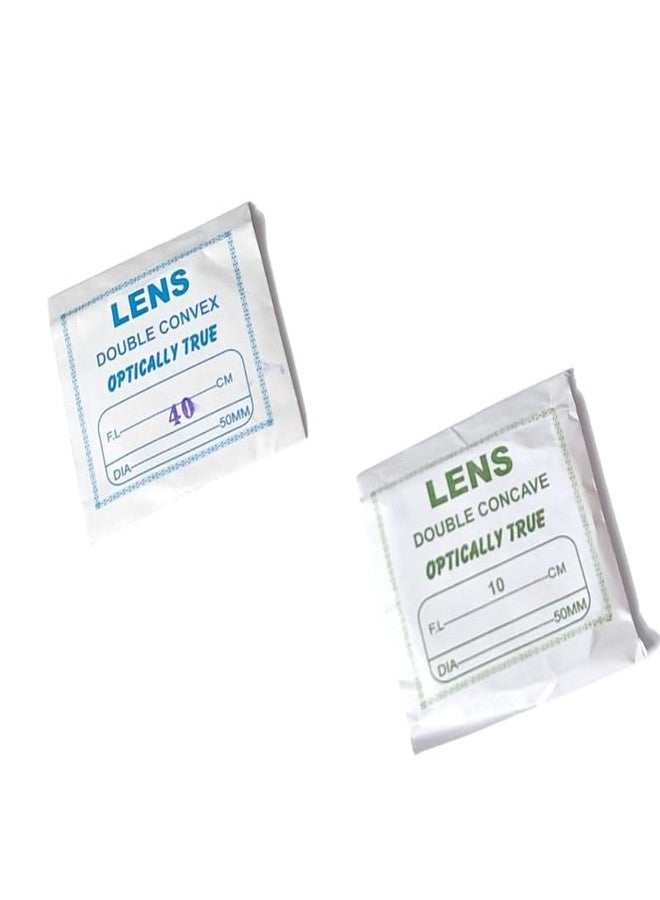 ESPtronics مجموعة عدسات ESPtronics محدبة 50 مم (40 سم) ومقعرة 10 سم، مناسبة لتجارب العلوم البصرية في مختبر الفيزياء. - Image 4